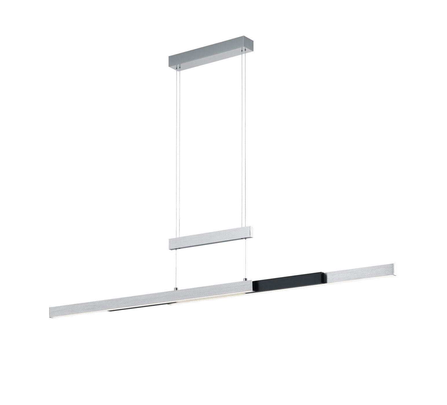 TRIO LED Pendellampe TRAJAN alufarbig