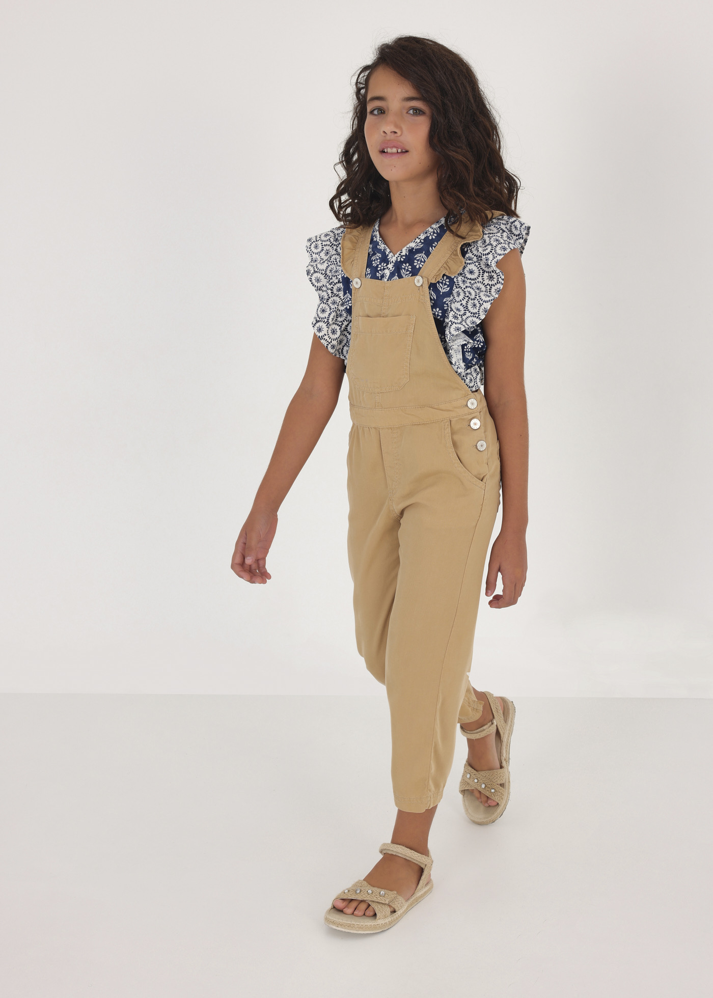 Jardineiras curtas femininas em TENCEL™ Lyocell