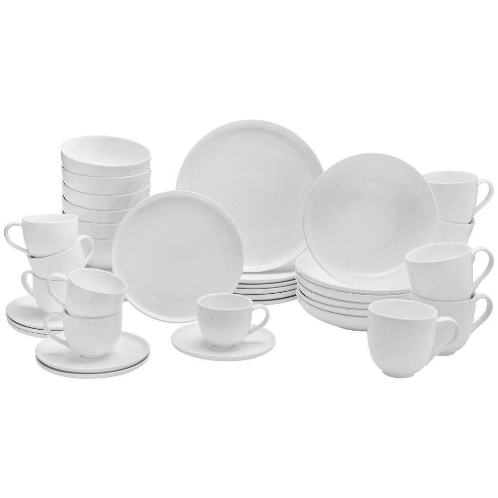 Ritzenhoff Breker Kombiservice Skagen Weiß Keramik 42-teilig Uni 220 ml,220 ml,440 ml,700 ml