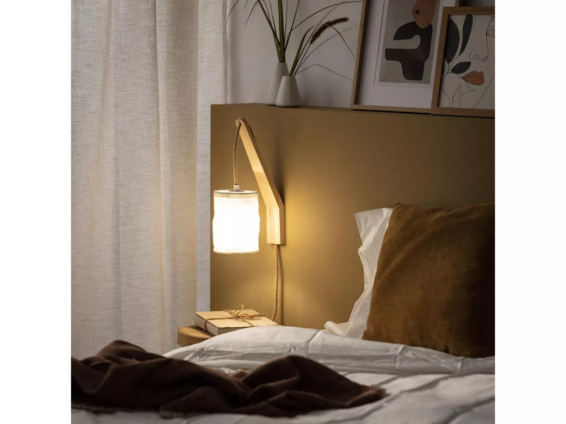 Lampe Murale Bois et Métal Kanzu Naturel