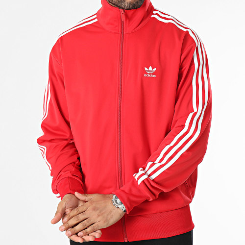 Veste Zippée A Bandes Firebird IJ7060 Rouge