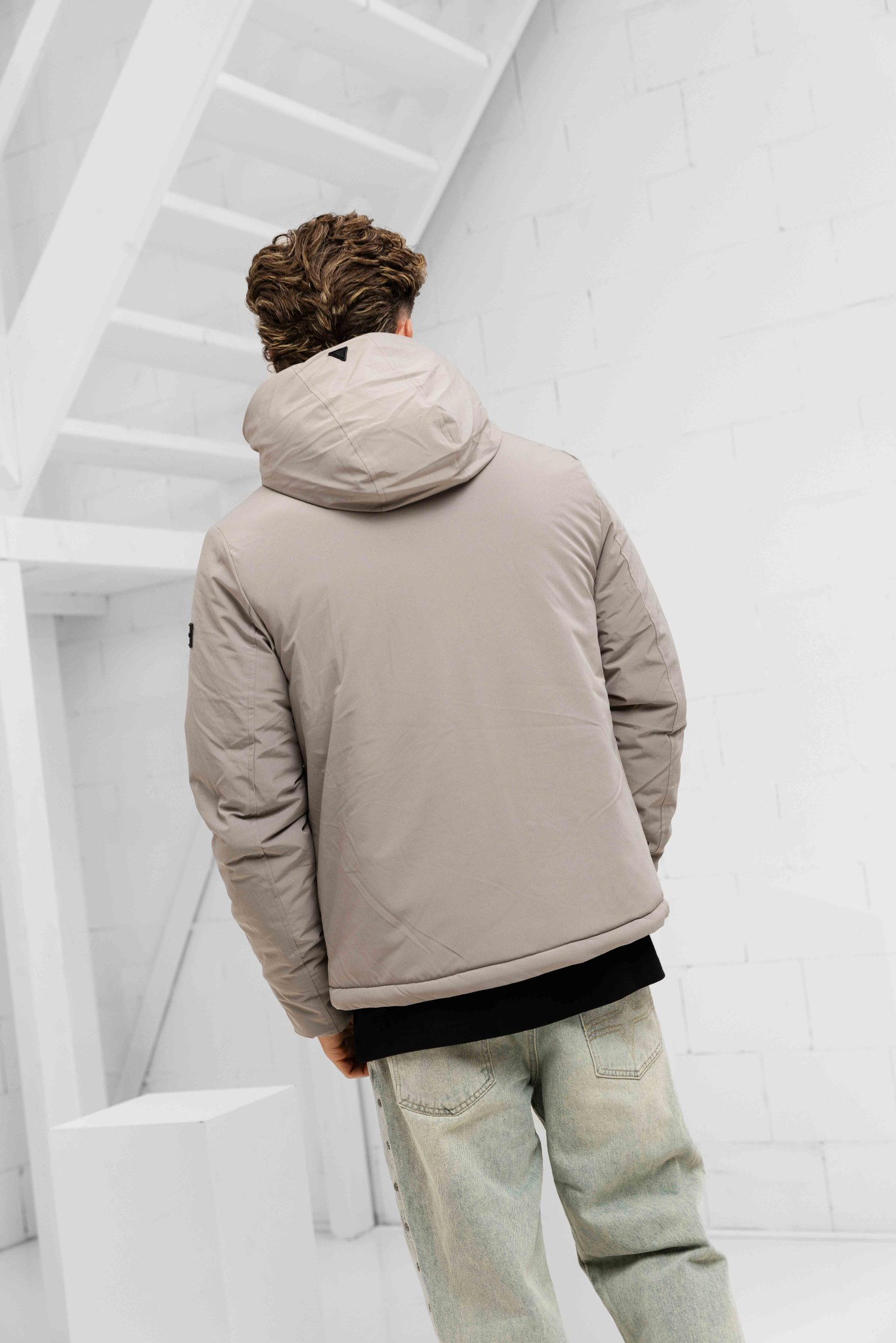 Pure Path Active Flex Short Parka Winterjas Heren Grijs