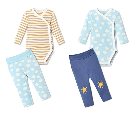 4-teiliges Baby-Set aus Bio-Baumwolle
