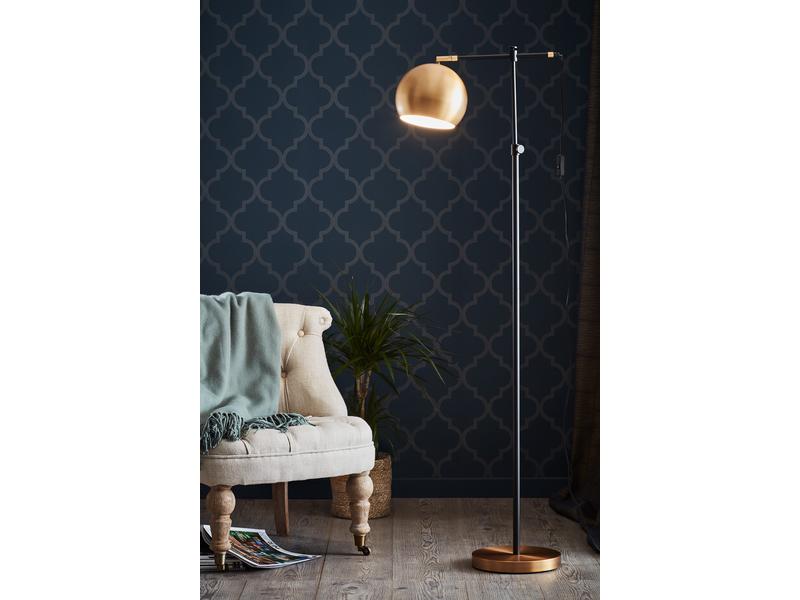 Markslöjd Stehleuchte Chester, E27, max. 40W, Schwarz/Bronz Ständerlampe