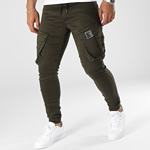 Pantalon Cargo Vert Kaki Foncé