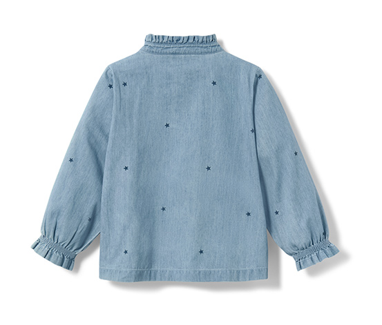 Kinder-Chambray-Bluse