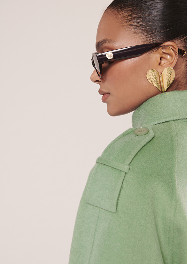 Blouson Bettyvert en laine double face