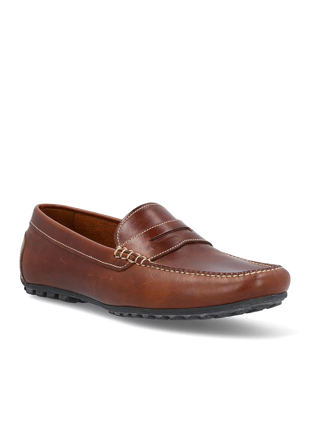 MOCASSIN WD MOC CUIR MARRON