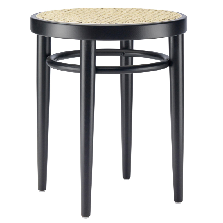 Thonet 214 RH kruk zwart/naturel
