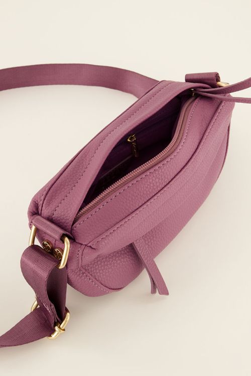 Paarse crossbody tas met extra vak
