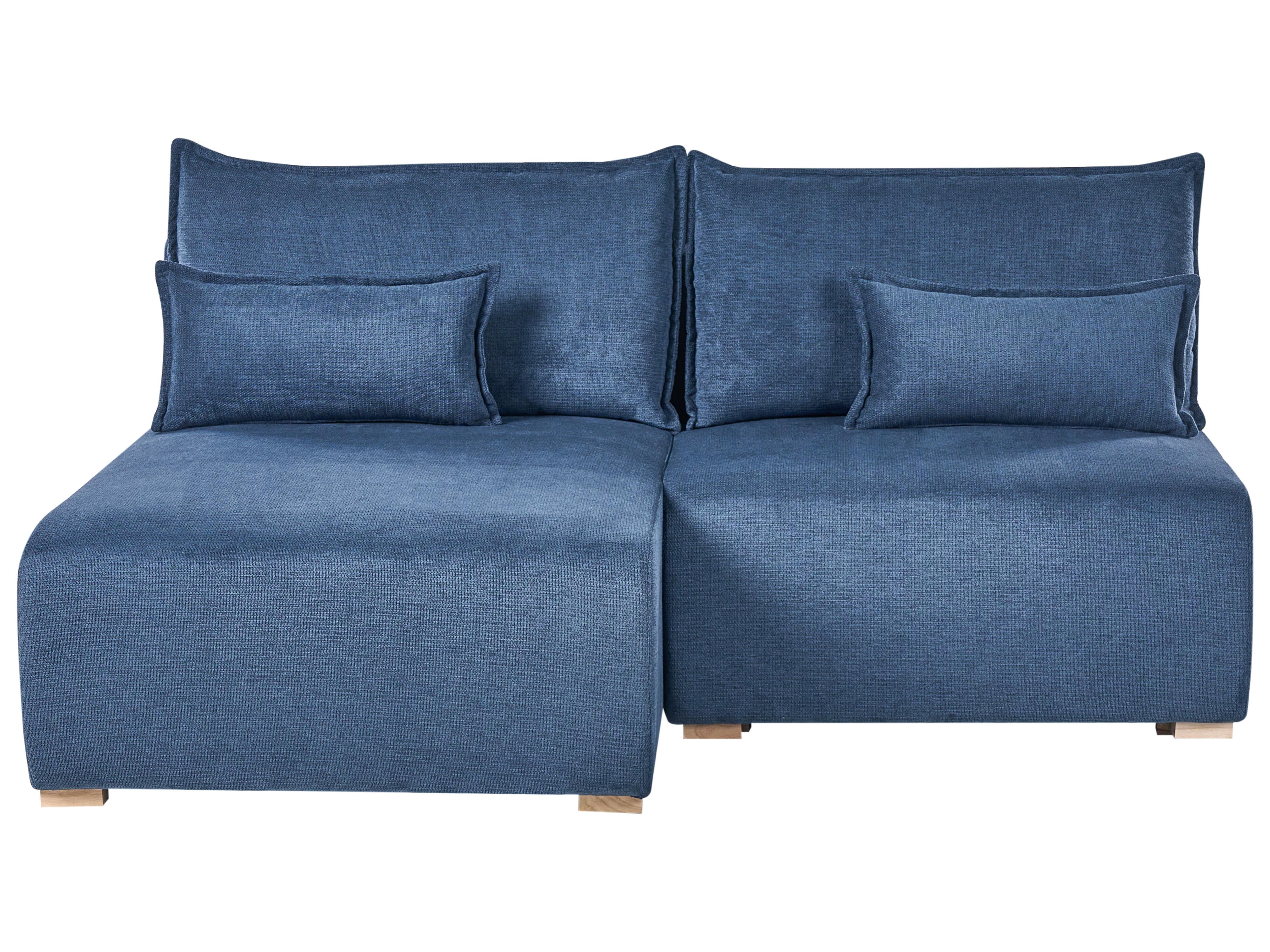 Modulaire hoekbank NERBO Stof Blauw rechtszijdig