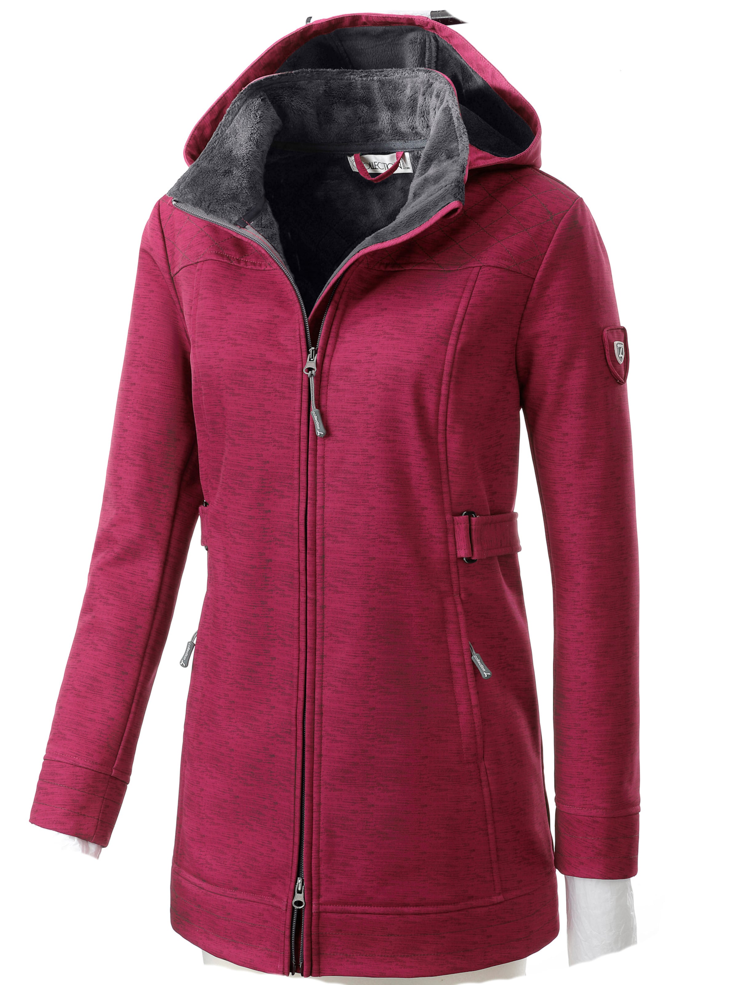 Softshelljacke in himbeer-meliert