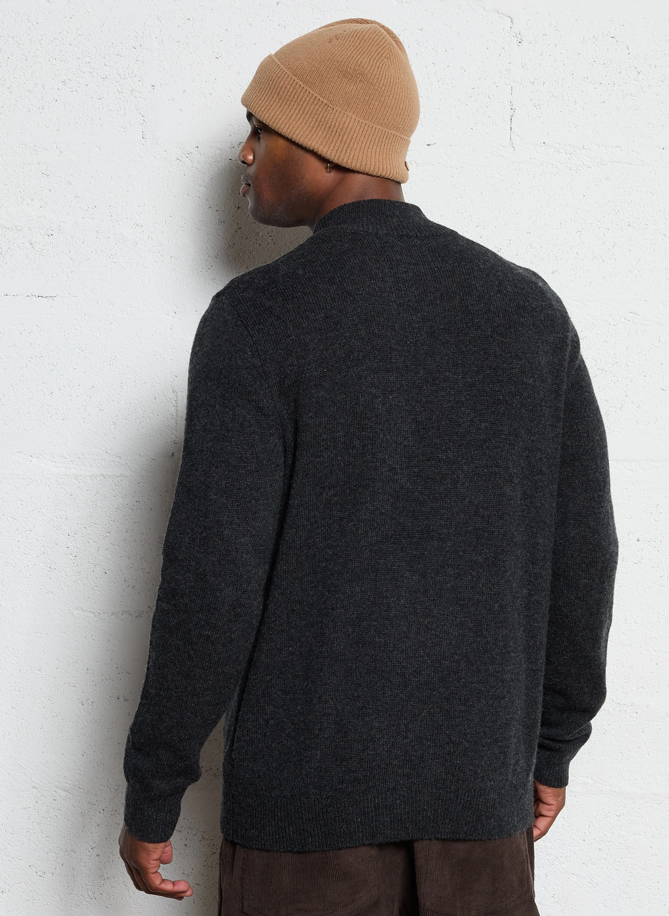 BIRCHALL - Pul col zippé en laine | Noir