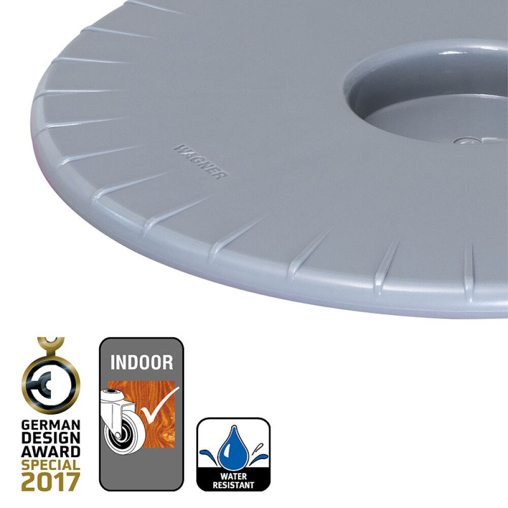 POTTETRALLE WAGNER 0450 ULTRAFLAT GRÅ Ø30 CM 100KG