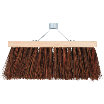 Bezem bruin met stokhouder 37 cm
