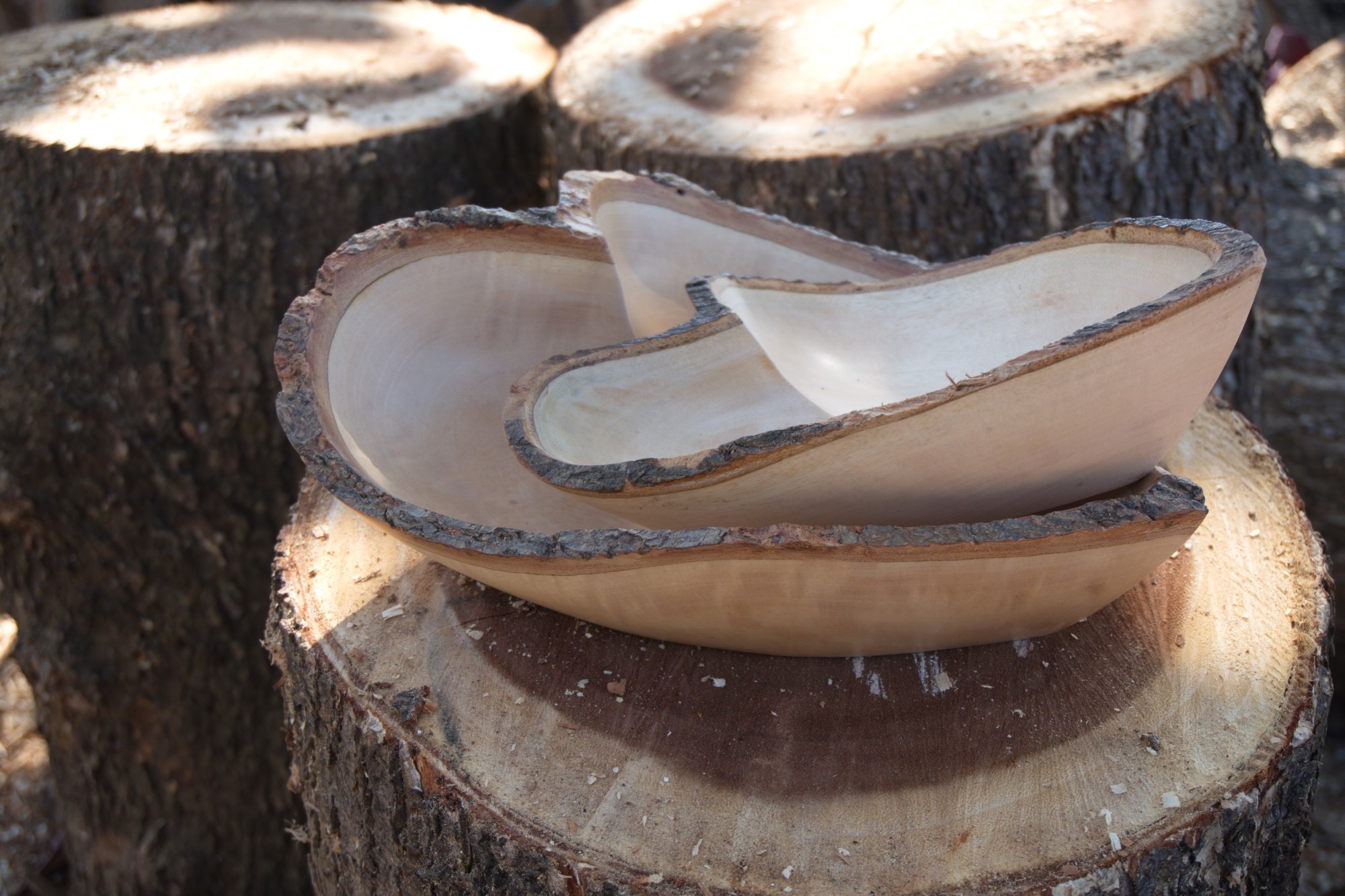 Schale in Herzform, groß, 'Mangoholz', natur, T 30 cm, B 23 cm, H 7 cm von fischer's lagerhaus
