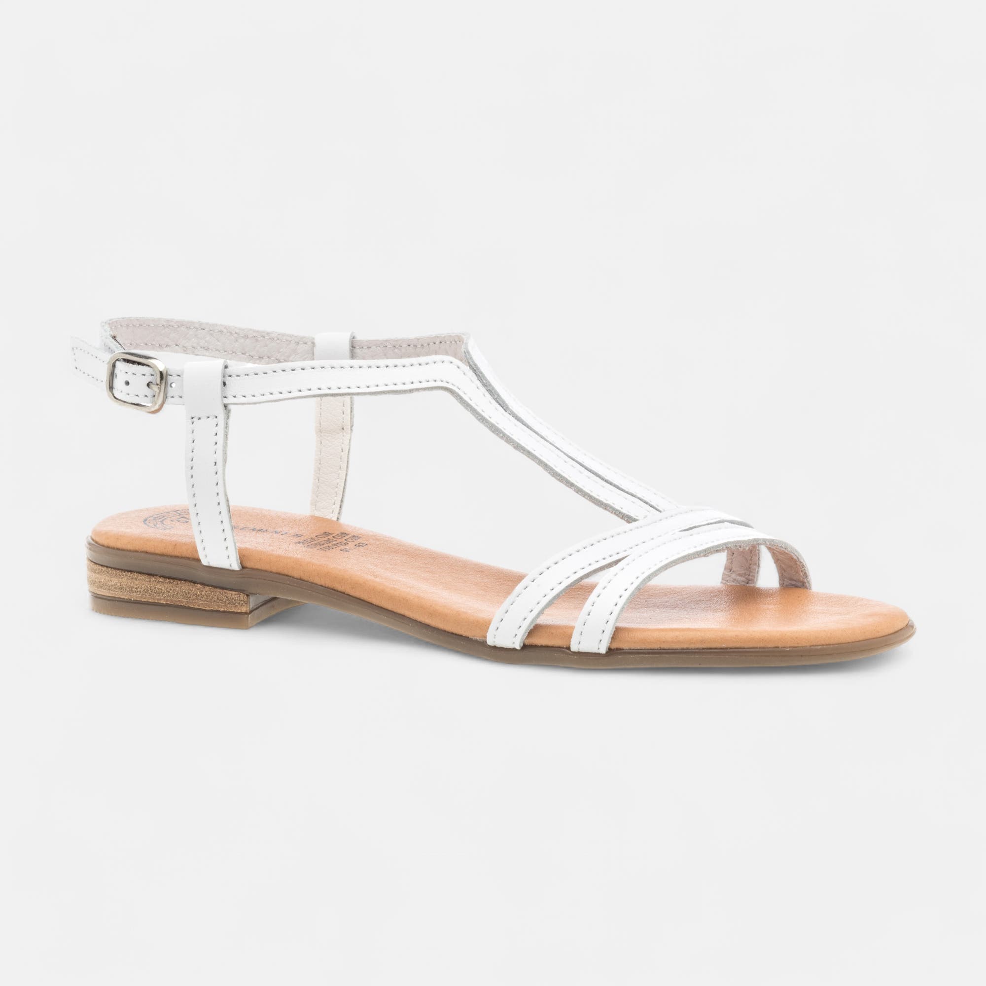 Sandales Femme en cuir blanc