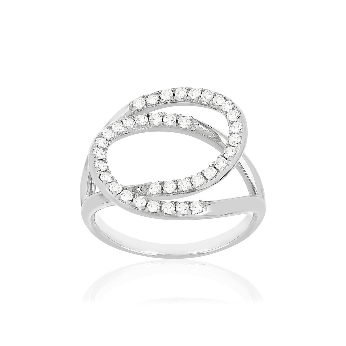 Bague argent zirconias