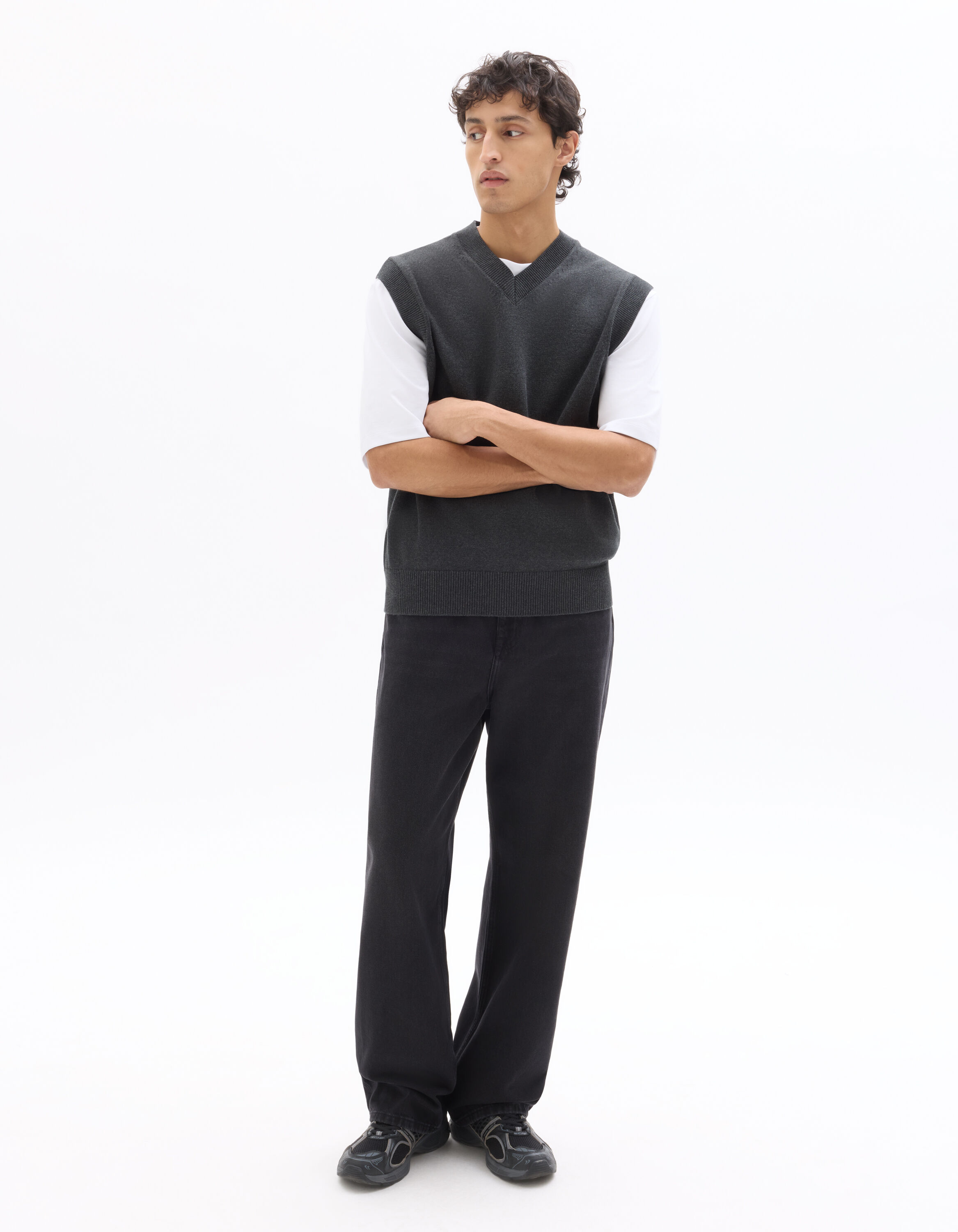Jean baggy 100% coton - noir