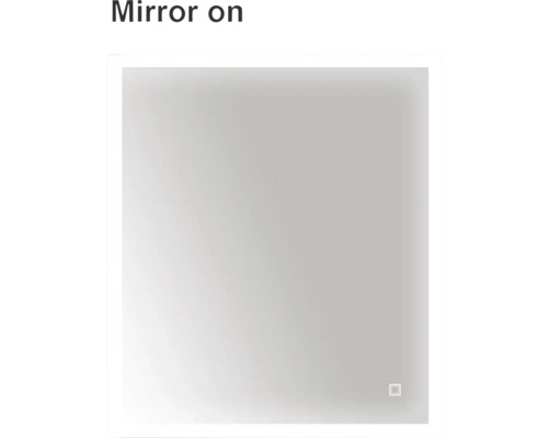 Cordia SQUARE LINE verlichte spiegel, 60 x 65 cm, aluminiumkleurig zilver, IP 44