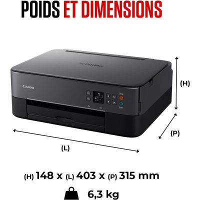 Canon PIXMA TS5350i - imprimante multifonction jet d'encre couleur A4 - Wifi, USB - noir