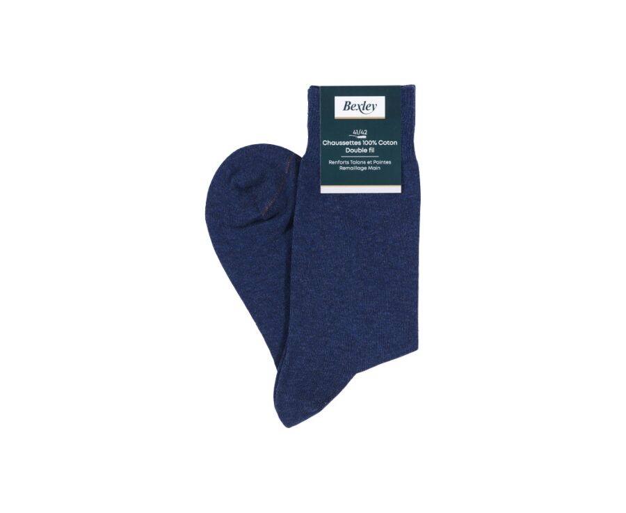 Chaussettes homme fines coton Bleu foncé