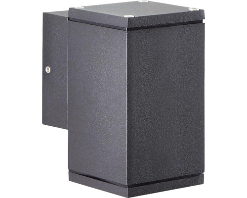 Buitenwandlamp, 1-lichts, H 10,6 cm, zwart