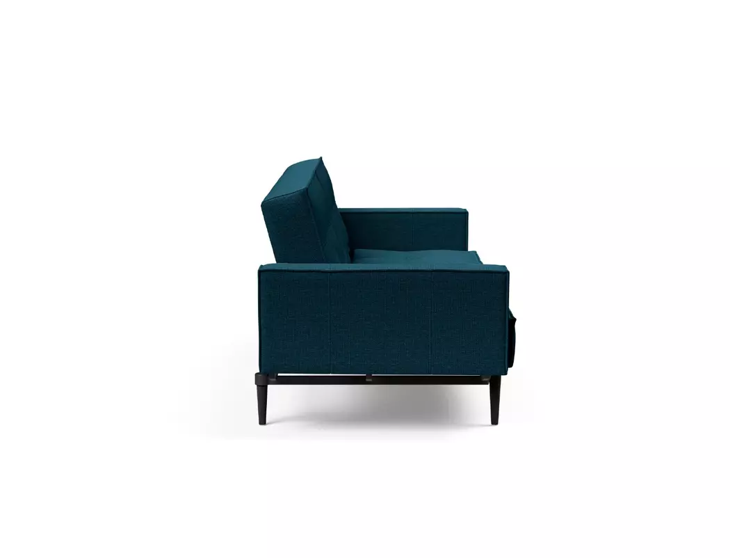 Schlafsofa mit Armlehnen Splitback Styletto schwarz
