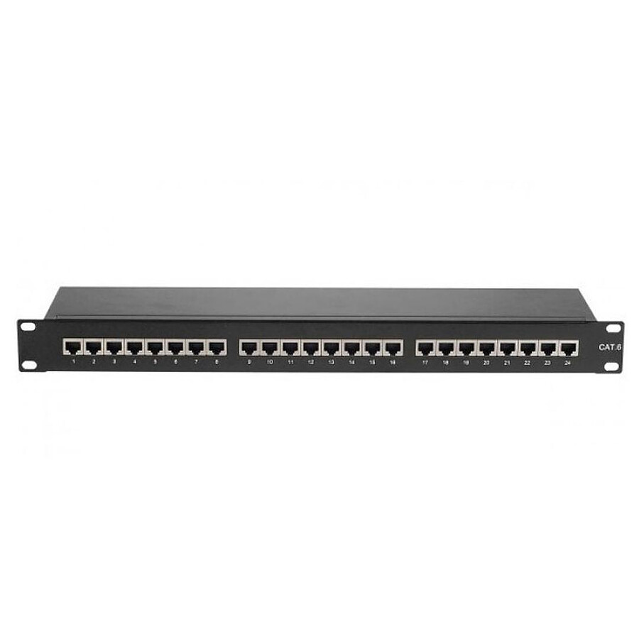 Panneau de brassage 24 ports catégorie 6 STP pour coffret / armoire / baie 19''