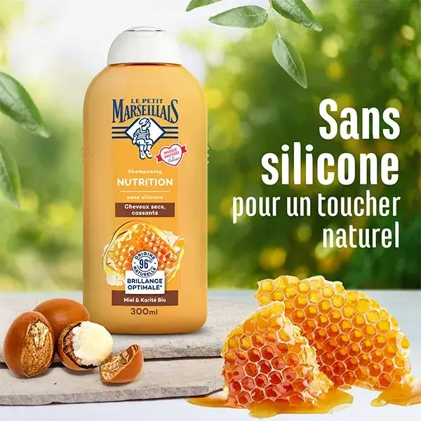 Shampoo nutritivo Le Petit Marseillais com mel orgânico e manteiga de karité 300ml