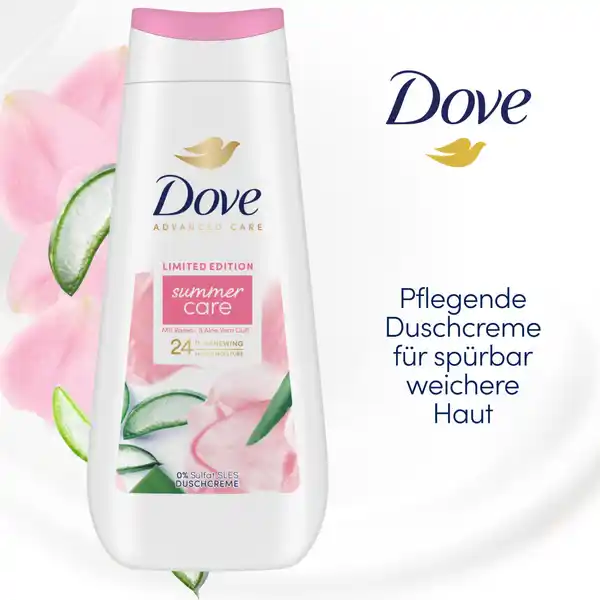Duschcreme Summer Care Limited Edition mit Rosen- & Aloe Vera Duft