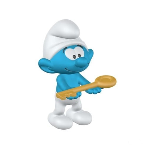 Figurine schtroumpf avec clé