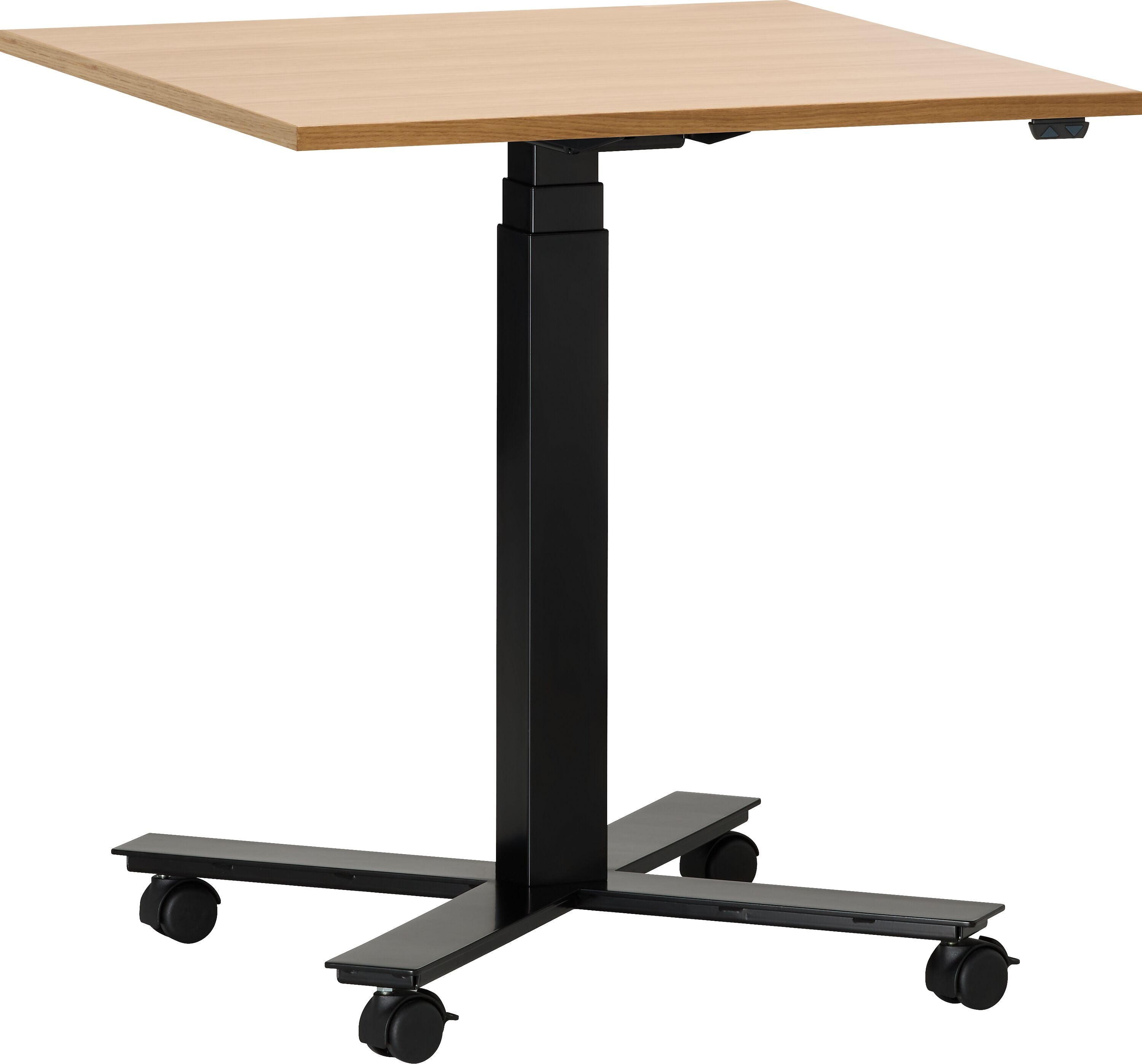 FLEXCUBE Besprechungstisch höhenverstellbar - Eiche / B: 70.0 cm x T: 70.0 cm x H: 66.5 cm