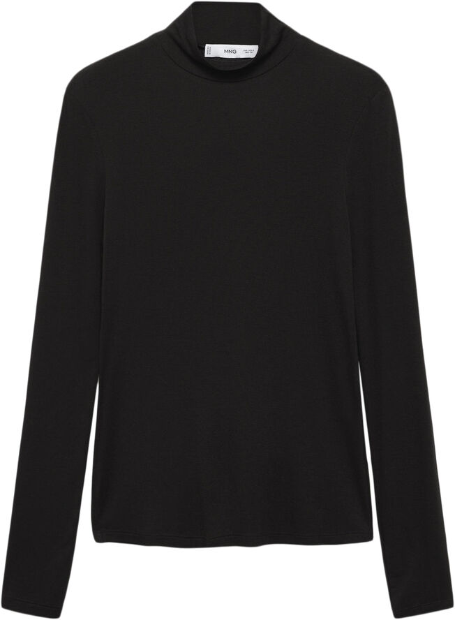 MANGO Turtleneck t-shirt Black
