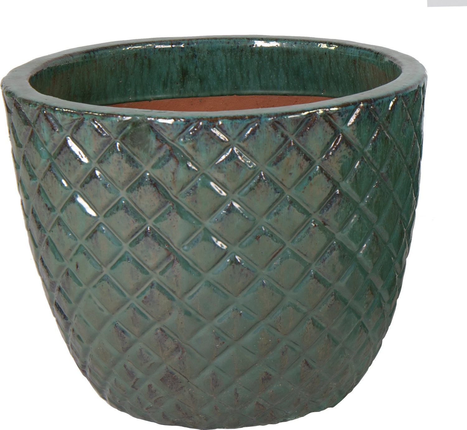 Mega Collections bloempot Glazed groen D 22 H 18 cm