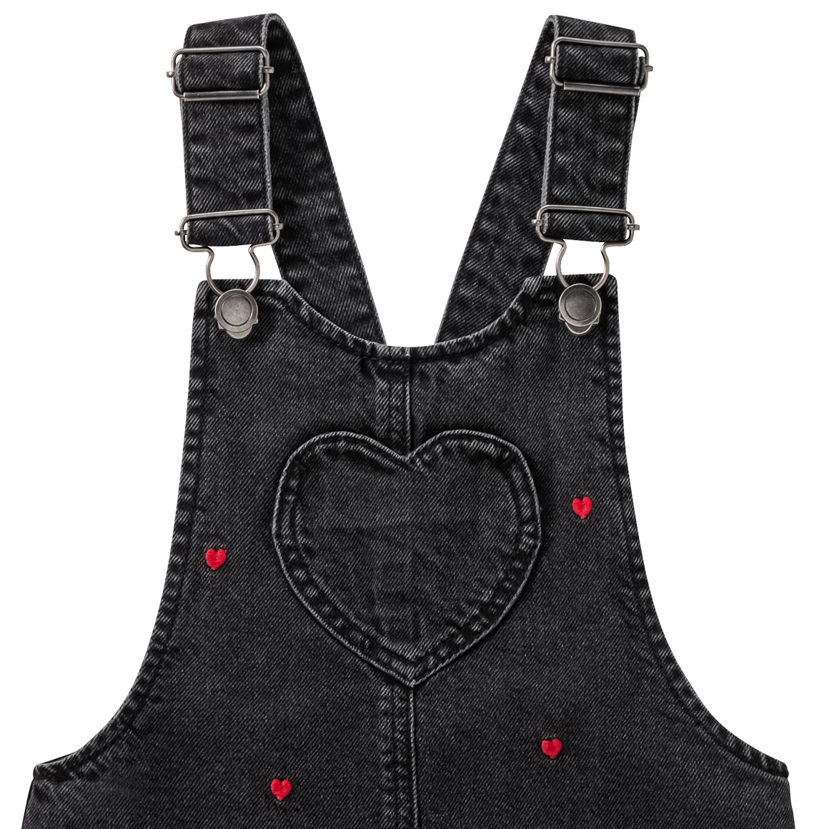 Topolino Minnie Maus Jeanskleid mit Herz-Allover dunkelgrau