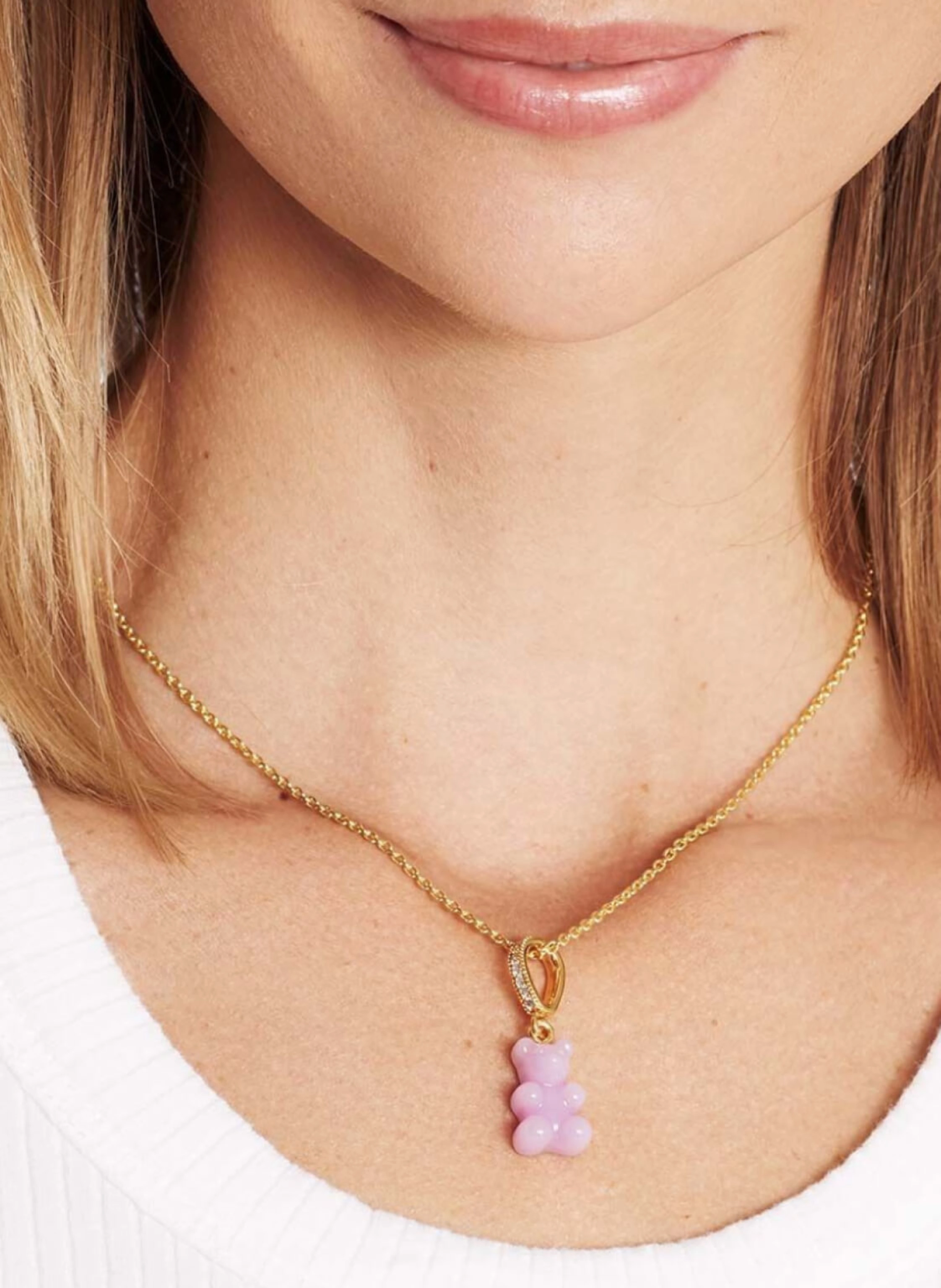 CRYSTAL HAZE Kette PLUM NOSTALGIA BEAR by GLAMBOU