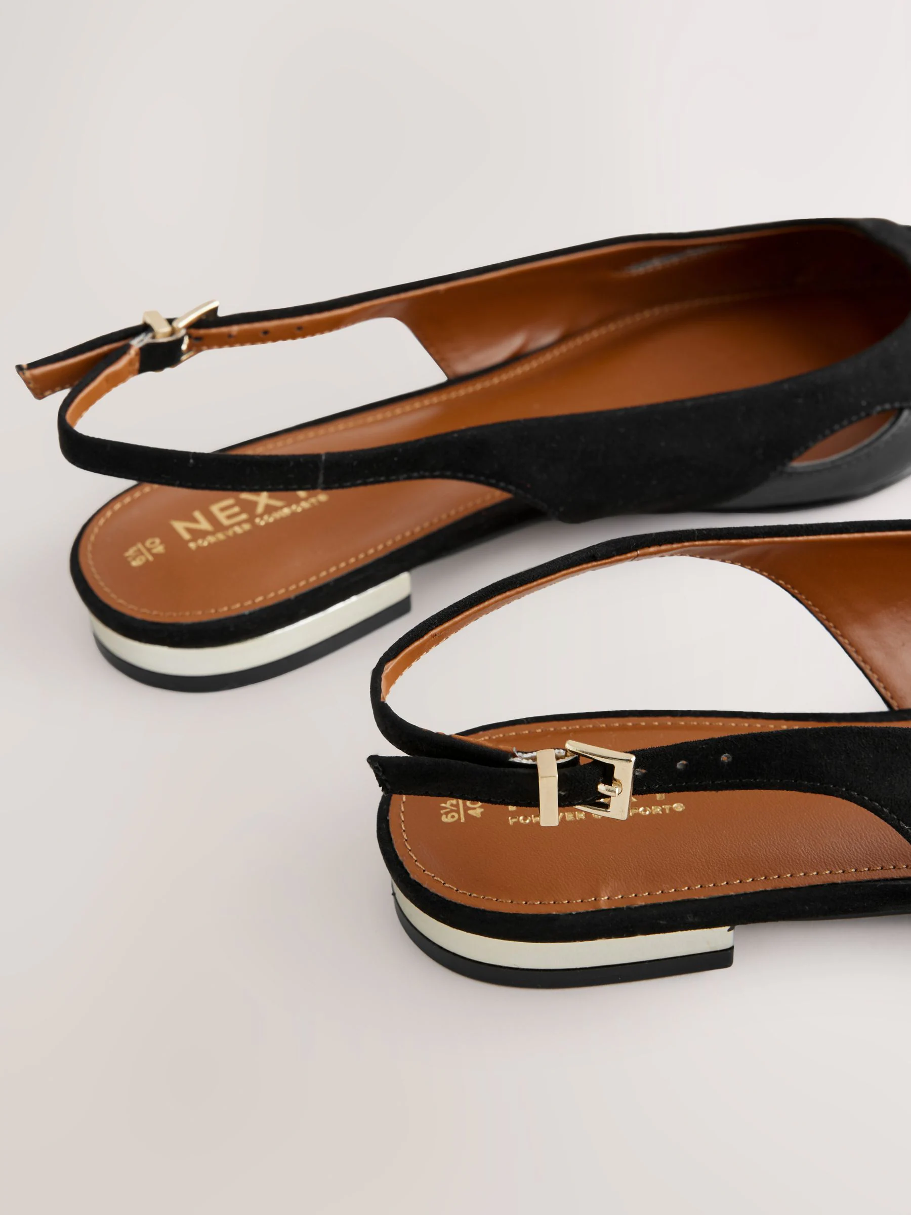 Zwart - Pointed Toe Slingback Shoes