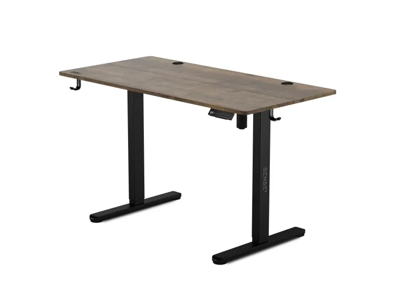 Skrivebord Nojo elektrisk 120x60 cm sort stel med eg