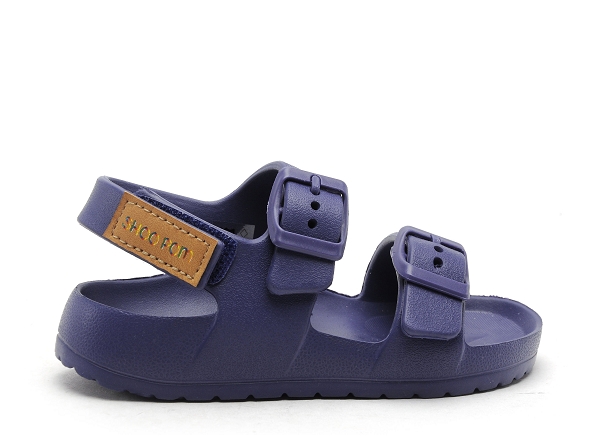 Shoo pom mules et sabots enfant surfy buckles bleu