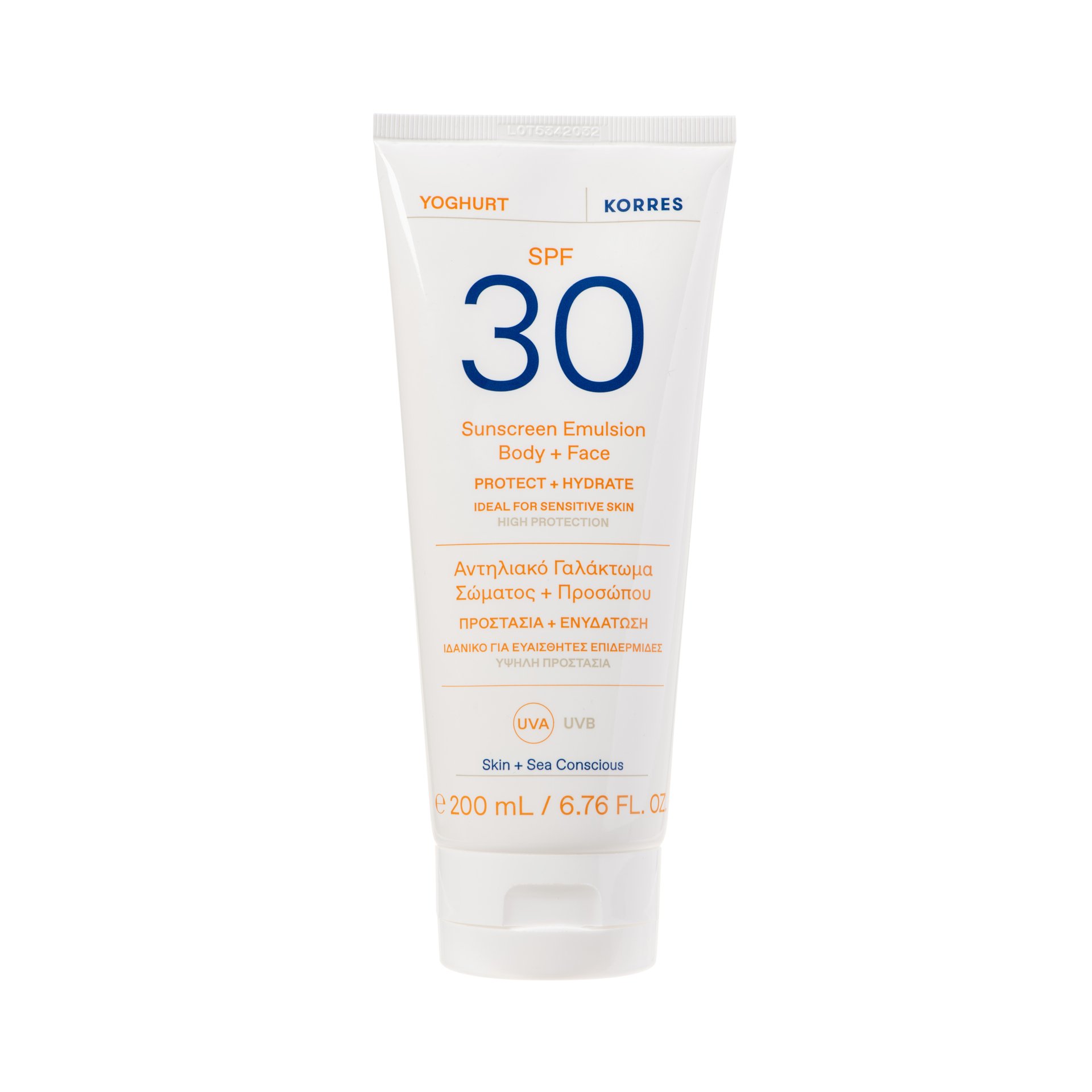 Korres Sun Yoghurt Sunscreen Emulsion Body + Face SPF30 200ml
