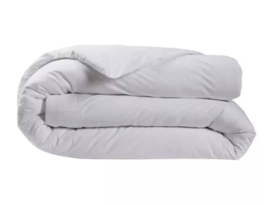 Housse de couette - 140 x 200 cm - Coton - Antibactérien - Blanc