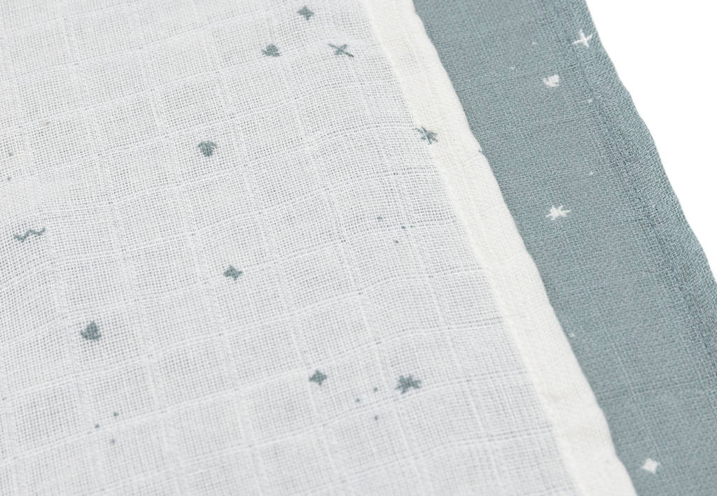hydrofiele doek small - set van 3 Twinkling - Sea Green