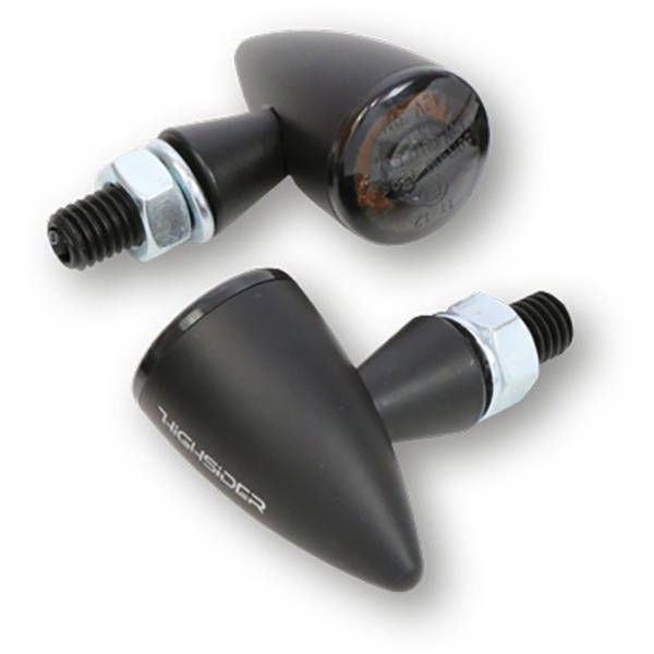 Highsider - Feux arrière Apollo Bullet 204-173 + clignotant intégré Noir
