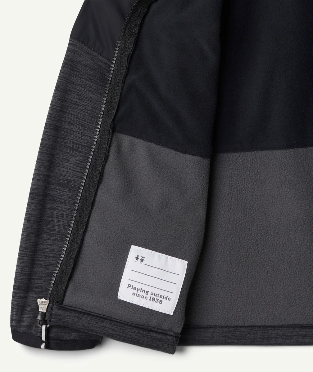 COLUMBIAVESTE GARÇON OUT-SHIELD DRY POLAIRE NOIRE AVEC ZIP