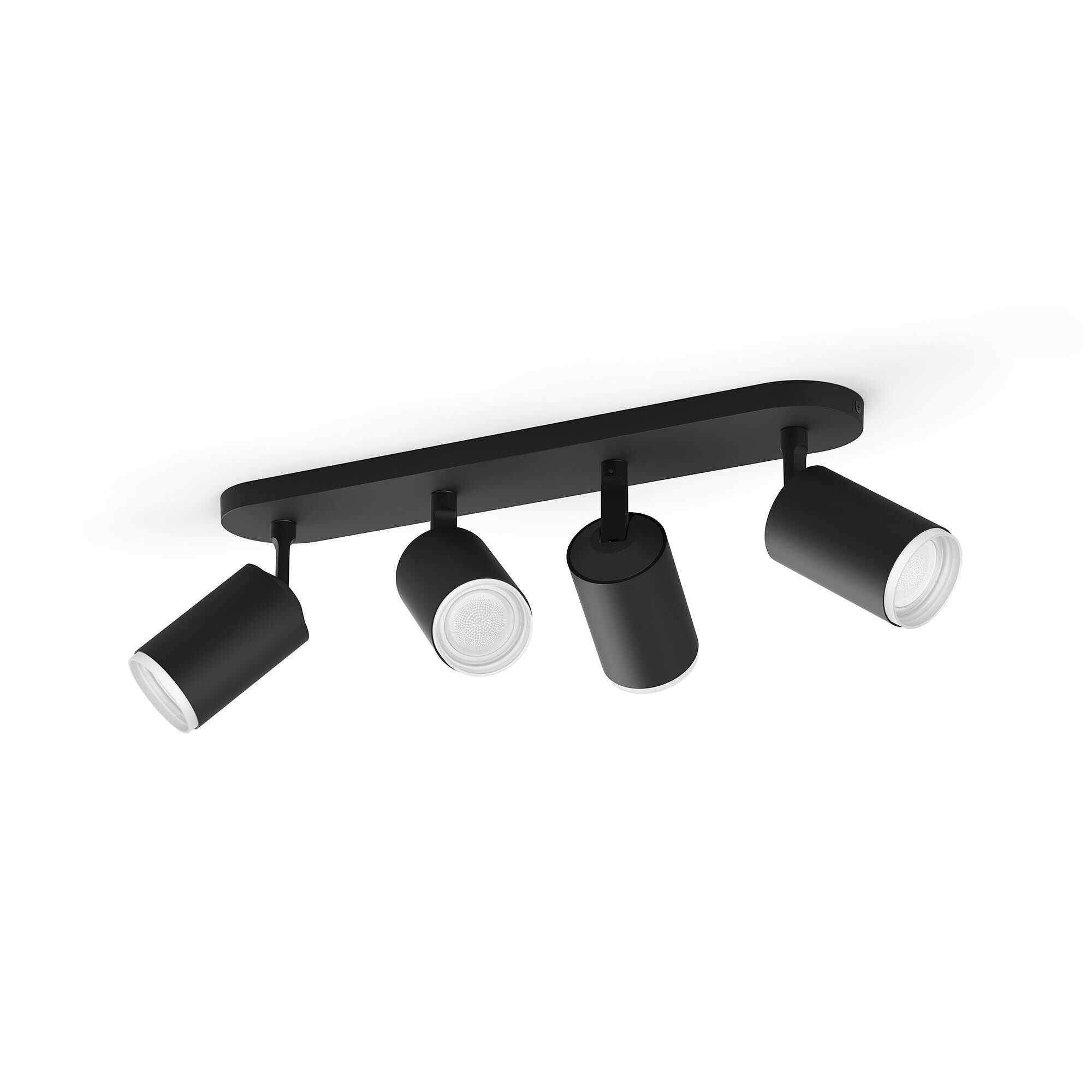 HUE FUGATO Spot 4 flg. schwarz - Schwarz / B: 42.5 cm x T: 14.3 cm x H: 20.8 cm
