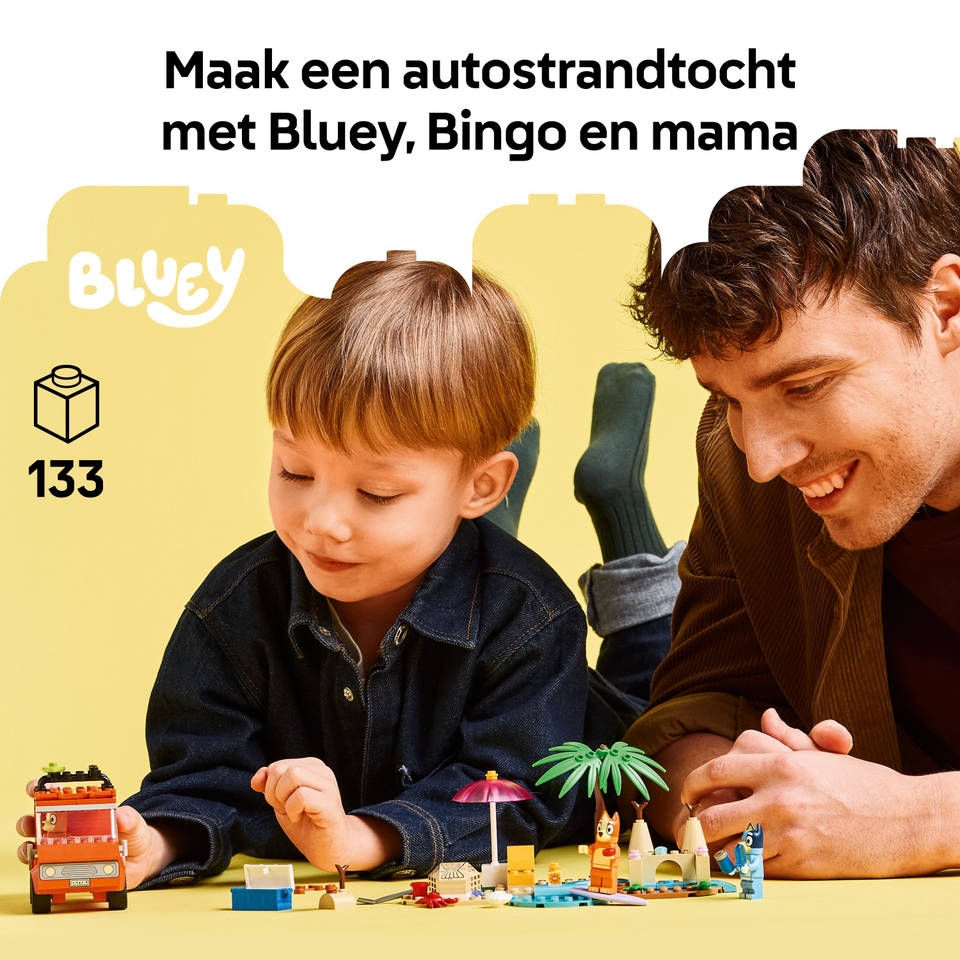 LEGO Bluey's autorit naar het strand 11202