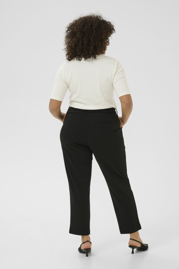 Kaffe Curve KCathena Cropped Belt Pants Black deep