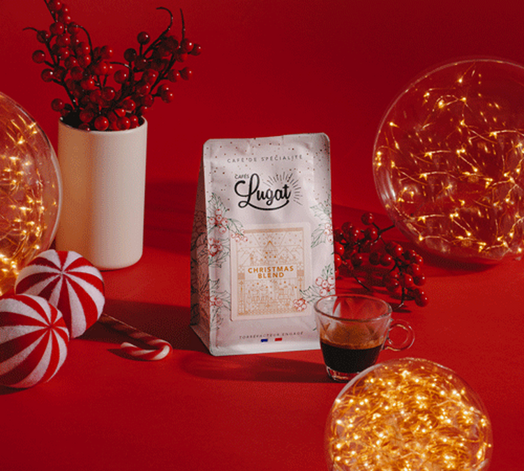 5 x 200g - Café en grain Christmas Blend - Cafés Lugat
