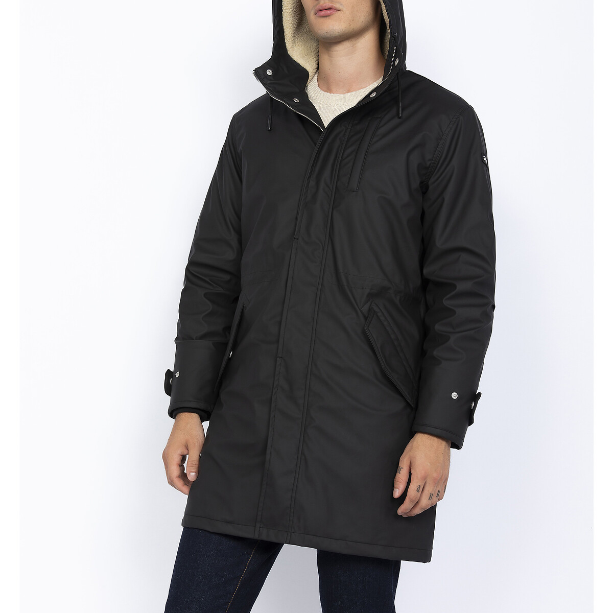 SCHOTT<br>Parka em tecido com revestimento de borracha Harvey